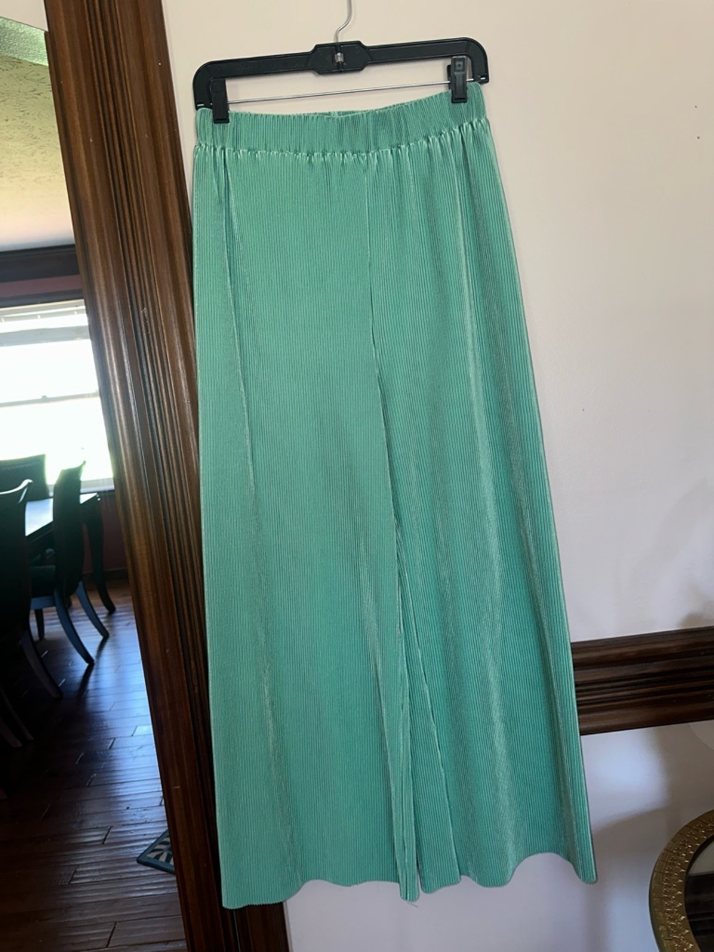 Light Mint Pleated Wide Leg Pants